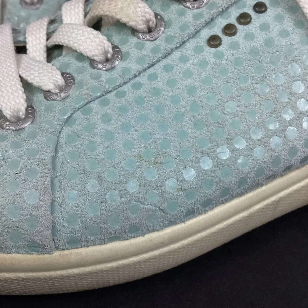 Ecco Spikeless Golf Shoes - Women's Sz 9.5 Extra Width- Sky Blue Spotted - E-DTS - Picture 6 of 10